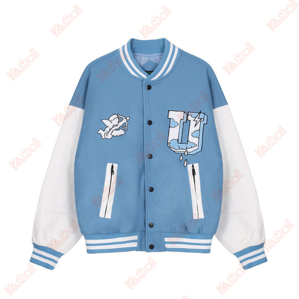blue hip hop fatshion bomber jackets